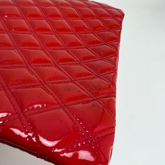 Chanel Patent Quilted Medium Cosmetic Case Dark Pink - Picture 15 of 15